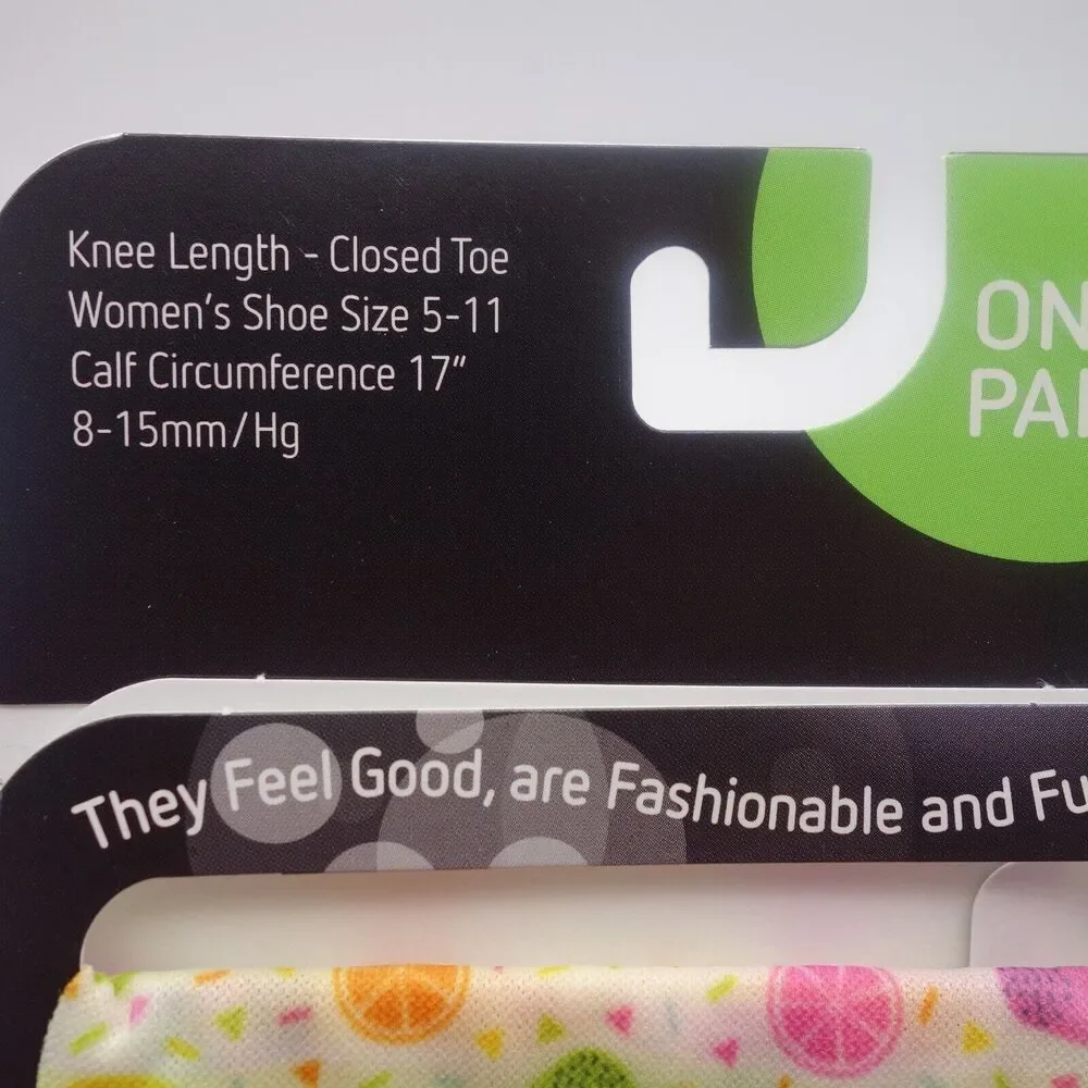 NEW Cutieful Therapeutic Compression Socks Fits Sizes 5-11 Summer Treats Popsic